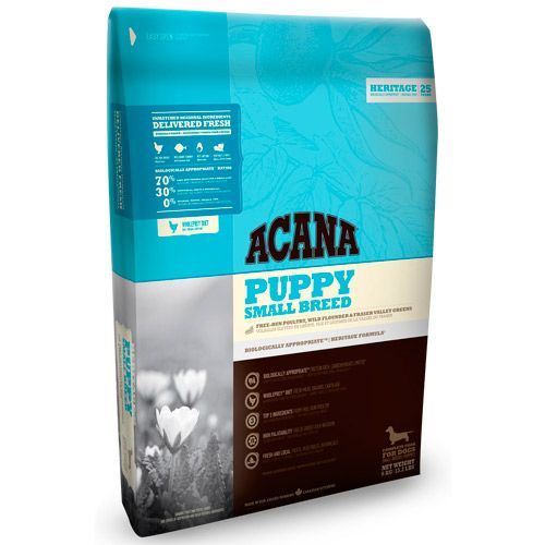 Корм для щенков ACANA Puppy Small Breed Heritage для мелких пород (70/30) сух. 2кг acana heritage sport