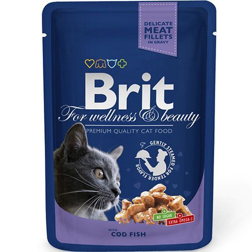 

Корм для кошек Brit Premium Cat Треска конс. пауч, Premium Cat Треска конс. пауч