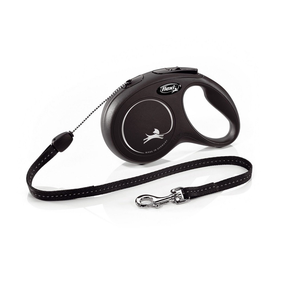 Рулетка для собак Flexi New Classic S тросовая 8м черная фото