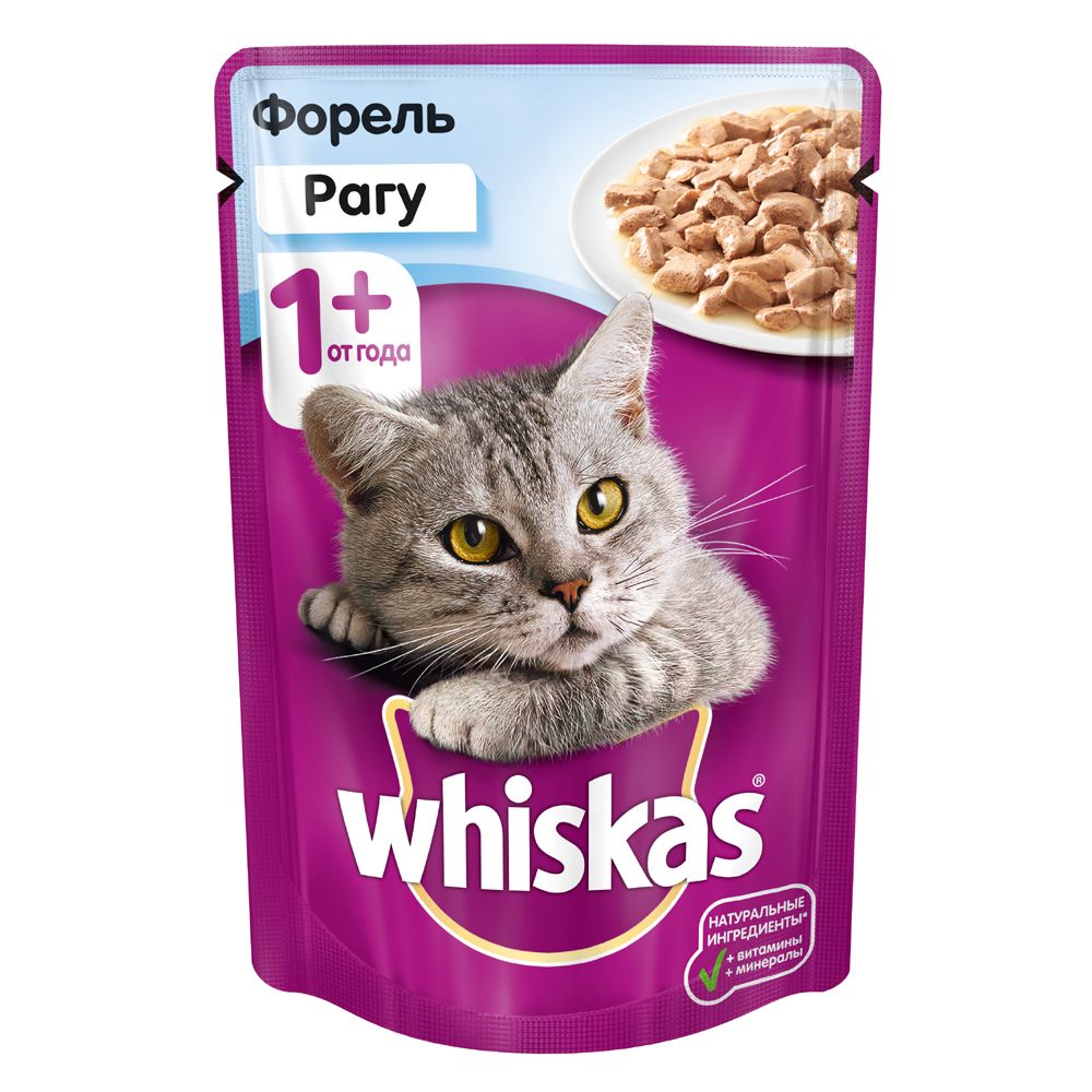 Корм для кошек Whiskas рагу с форелью конс. 85г