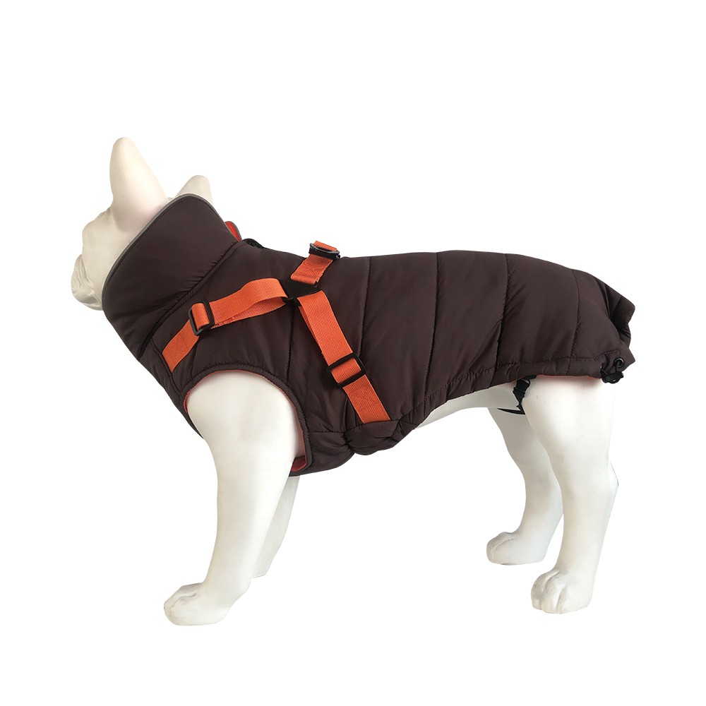 Попона для собак TRIOL Outdoor утепленная со шлейкой Active S, коричневая, размер 25см