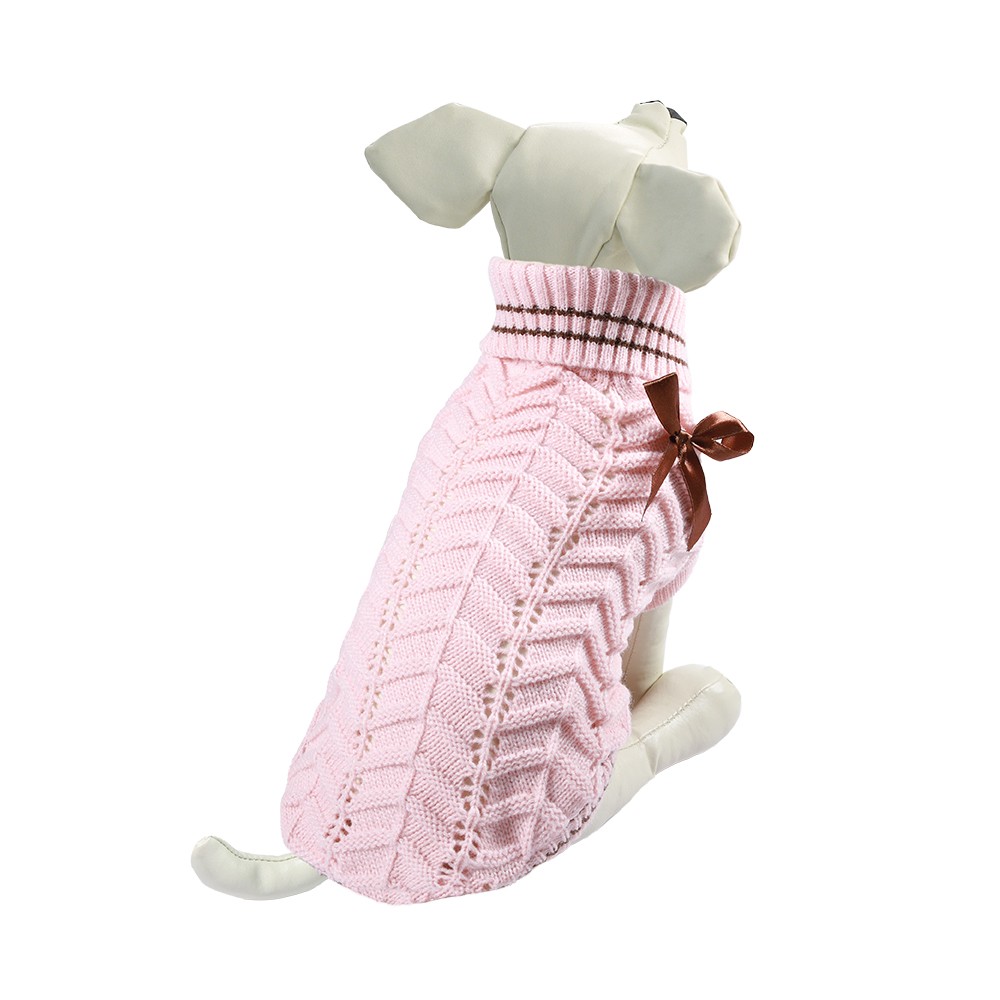Свитер для собак TRIOL Бантик XS, розовый, размер 20см свитер vosq размер xs мультиколор
