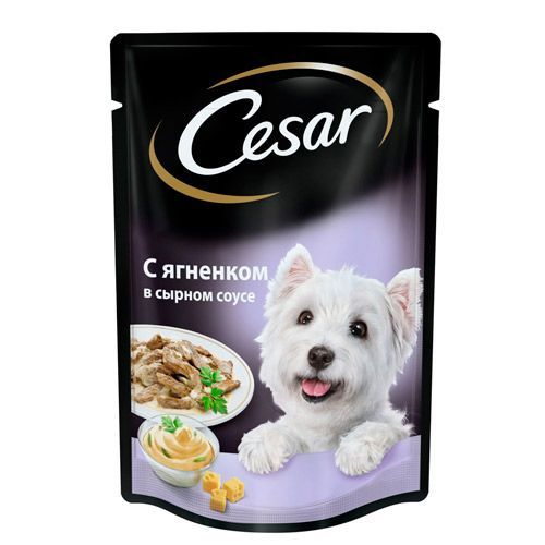

Корм для собак Cesar, ягненок в сырном соусе конс. пауч 100г