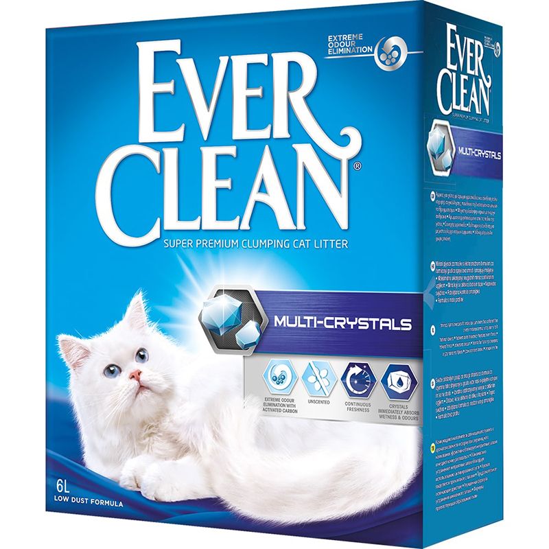 Наполнитель для кошачьего туалета EVER CLEAN Multi Crystals комкующийся без ароматиз. 6л