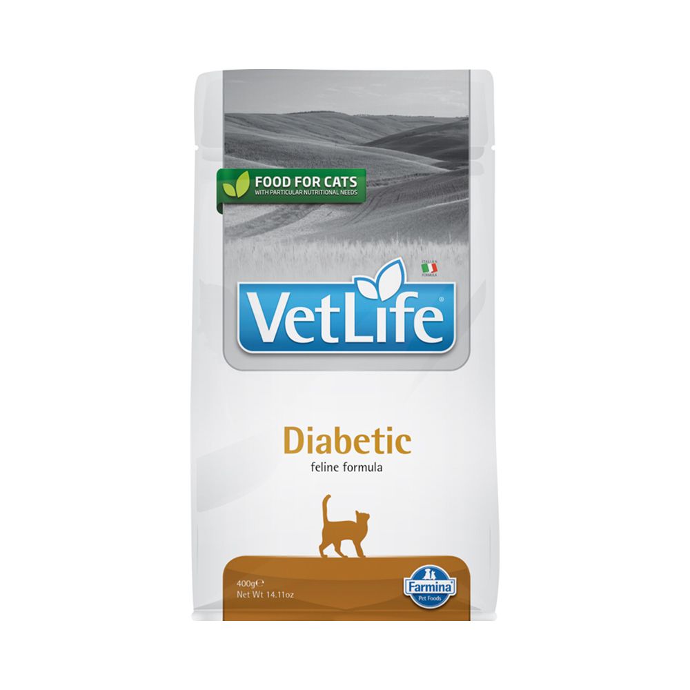 Корм для кошек Farmina Vet Life Natural Diet при диабете сух. 400г корм для собак farmina vet life natural diet при мкб струвиты сух 2кг