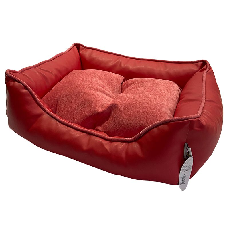 

Лежак для животных Foxie, Leather 60х50х18см красный