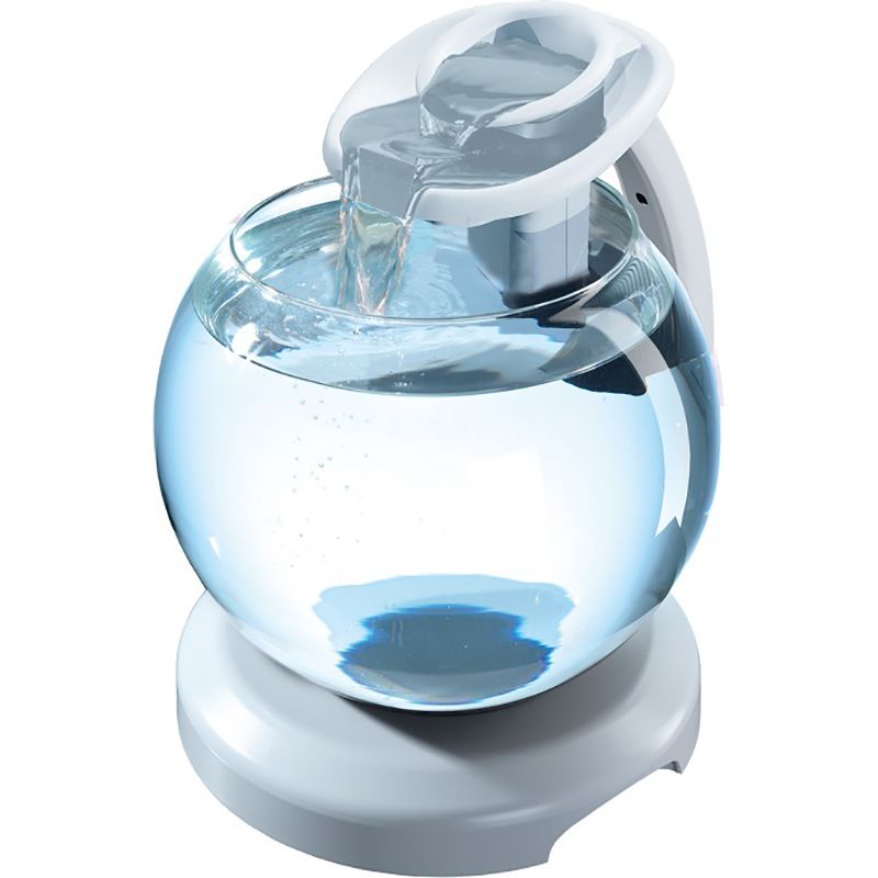 цена Аквариум TETRA Cascade Globe Duo Waterfall белый круглый с LED светильником 6,8л