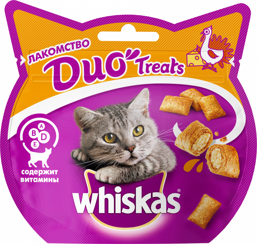 Лакомство для кошек Whiskas Duo индейка, сыр 40г