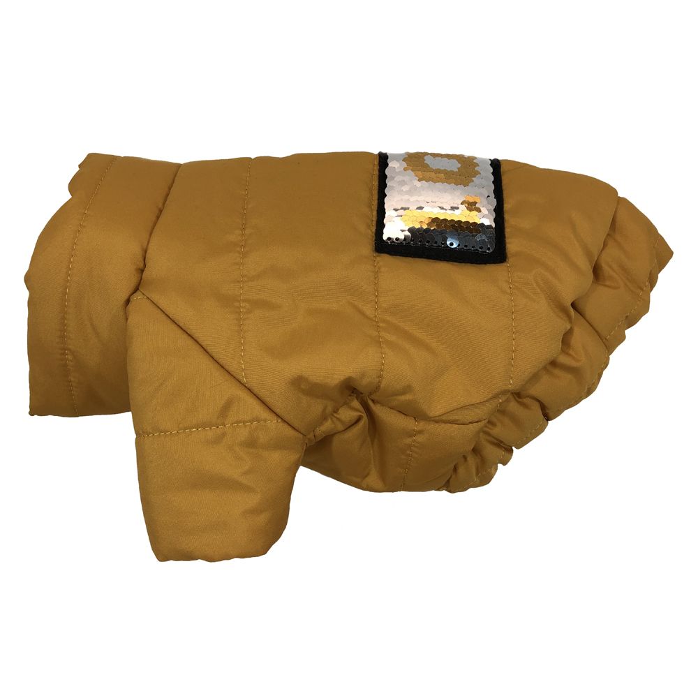 Куртка для собак МОХНАТЫЕ УШКИ стеганая с декором L 28 см