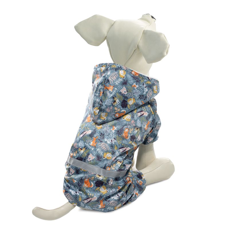Костюм-дождевик для собак TRIOL со светоотражающей лентой Зверята L, размер 35см фото