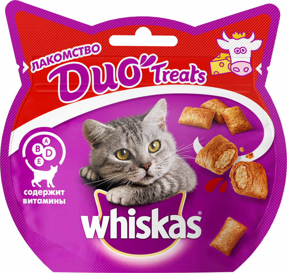 Лакомство для кошек Whiskas Duo говядина, сыр 40г