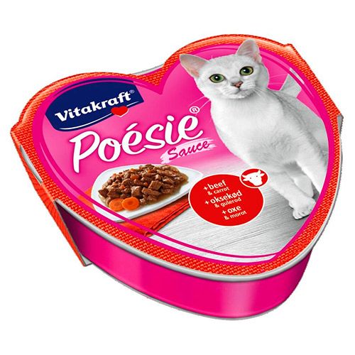 

Корм для кошек VITAKRAFT, Poesie говядина, морковь в соусе конс. 85г