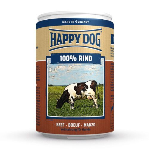 

Корм для собак HAPPY DOG 100% мясо Говядина ж/б конс. 400г, 100% мясо Говядина ж/б конс. 400г