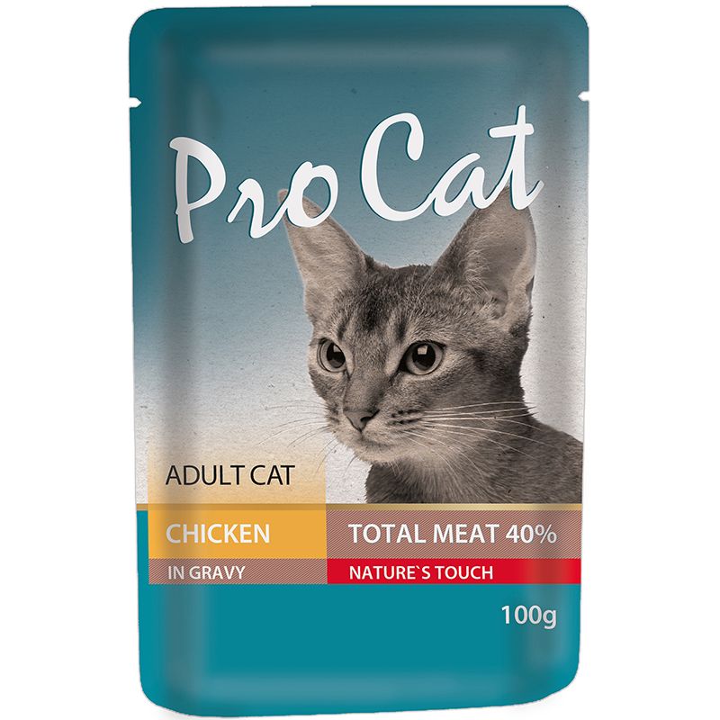 

Корм для кошек Pro Cat, курица конс. пауч 100г