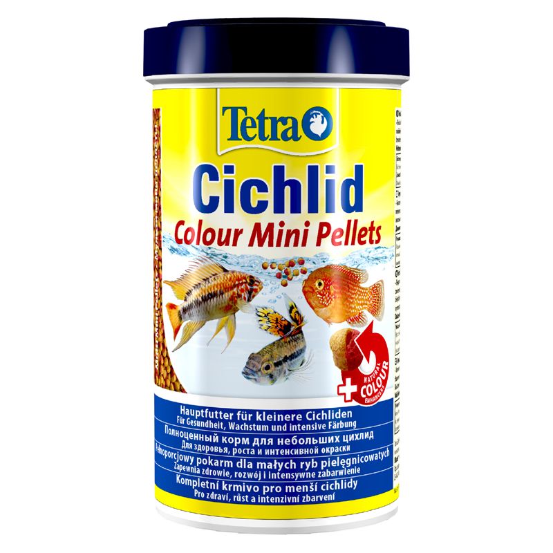 Корм для рыб TETRA Cichlid Colour Mini для всех видов цихлид для улучшения окраса 500мл корм для рыб ms octopus colour окрас
