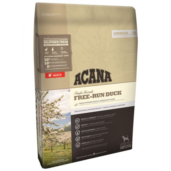 

Корм для собак и щенков ACANA, Free-Run Duck для всех пород, утка сух. 340г