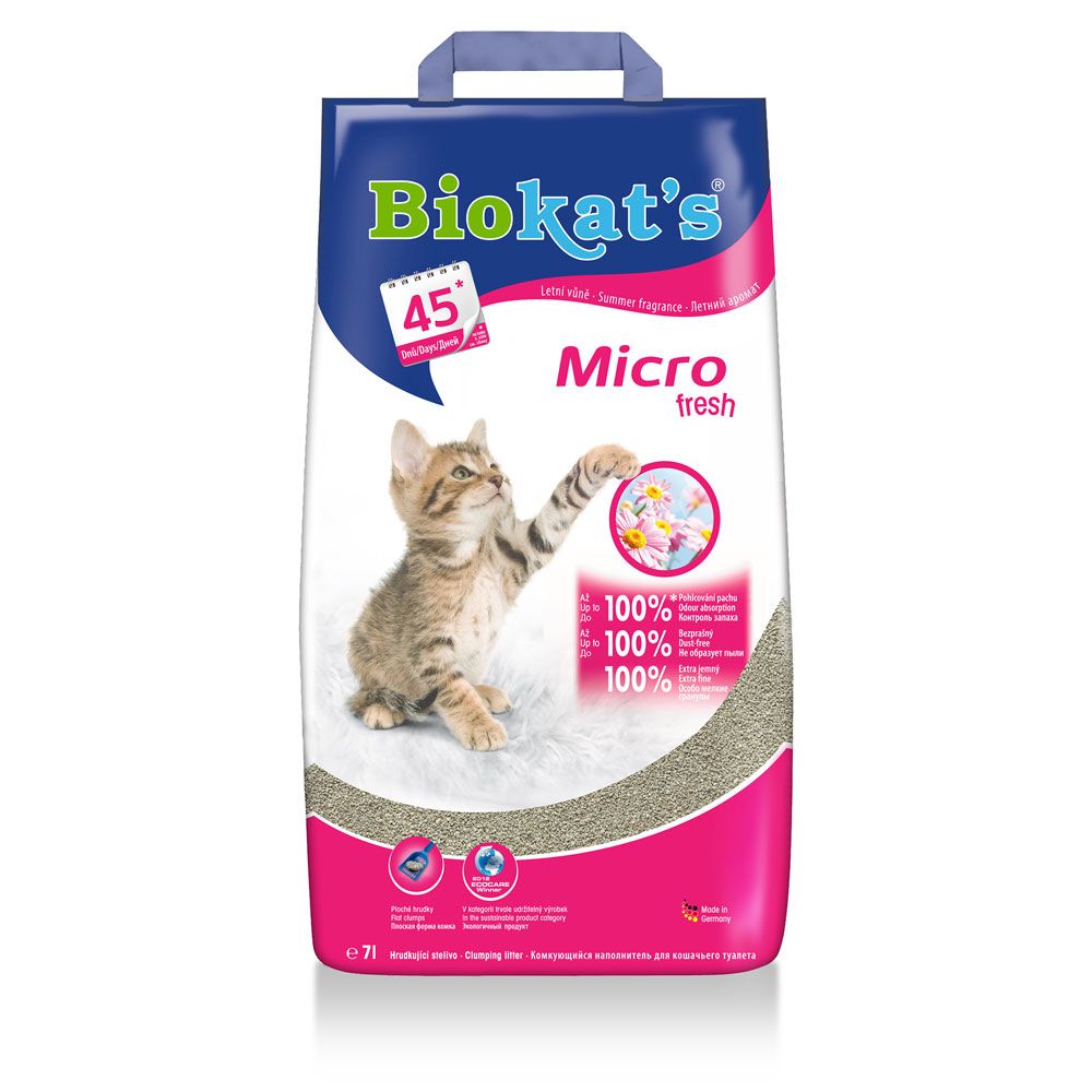

Наполнитель для кошачьего туалета Biokat's , микро fresh комкующийся 7л
