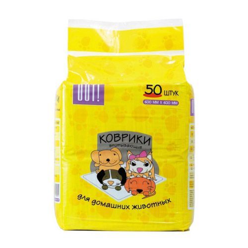 

Коврик для собак OUT! защитный 60х60см 50шт, защитный 60х60см 50шт