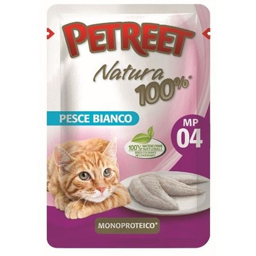 

Корм для кошек PETREET, Белая рыба пауч 70г