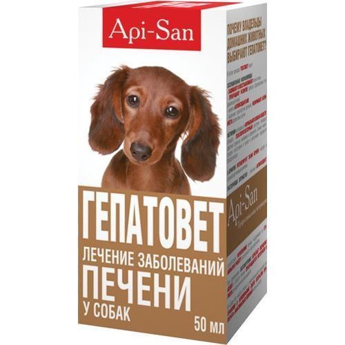 

Препарат для собак и кошек Apicenna (API-SAN) ГЕПАТОВЕТ для лечения печени, суспензия 50мл, (API-SAN) ГЕПАТОВЕТ для лечения печени, суспензия 50мл