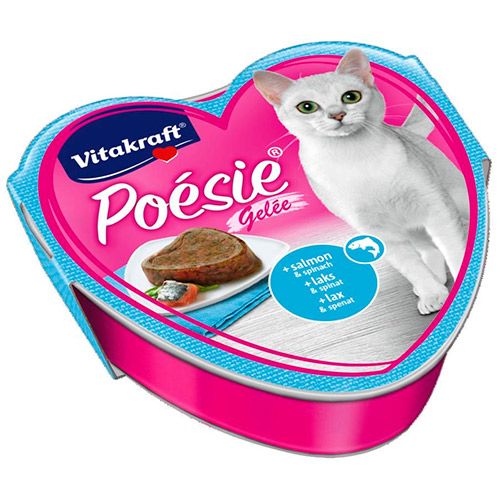 

Корм для кошек VITAKRAFT, Poesie лосось, шпинат в желе конс. 85г