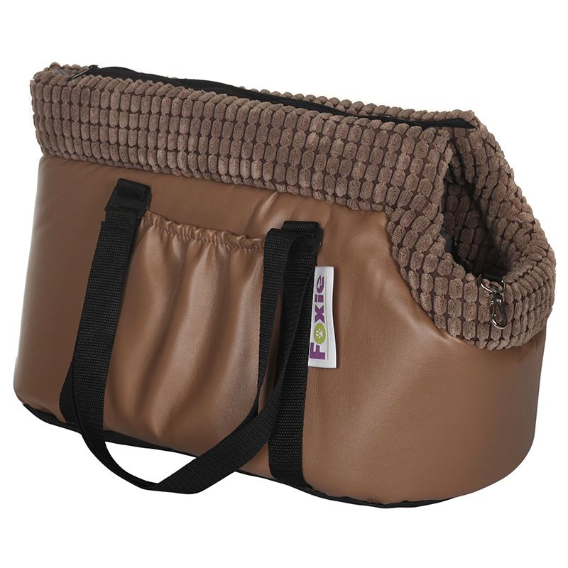 

Сумка-переноска для животных Foxie, Leather 43х24х24см коричневая
