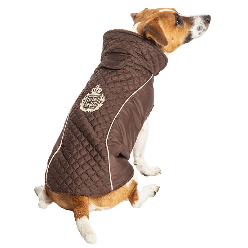 

Попона для собак Dogmoda, "Лондон" коричневая -46см