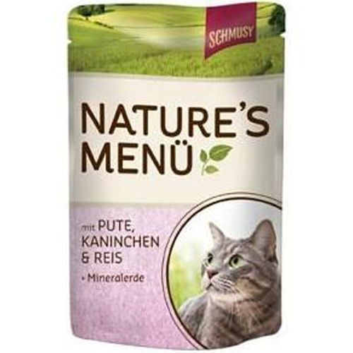 

Корм для кошек SCHMUSY Nature's Menu индейка, кролик. конс.100г, Nature's Menu индейка, кролик. конс.100г