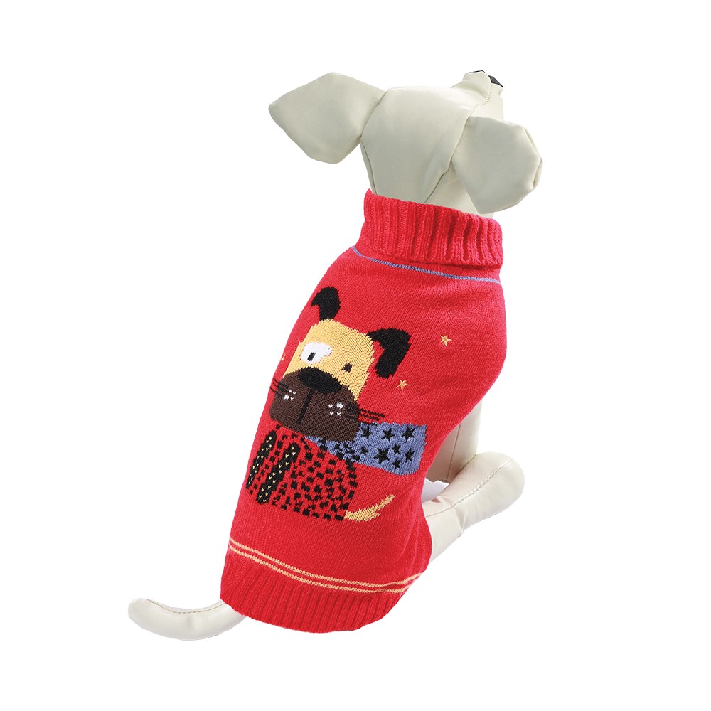 Свитер для собак TRIOL Собачка XS, красный, размер 20см свитер vosq размер xs мультиколор