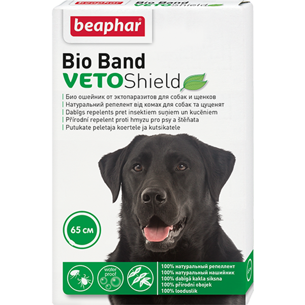 Ошейник для собак Beaphar Bio+ от блох и клещей 65см beaphar cosmetic bio cat shampoo avocado 200 ml
