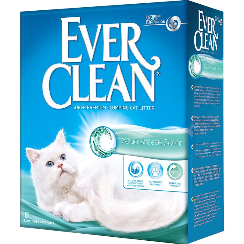 

Наполнитель для кошачьего туалета EVER CLEAN Aqua Breeze комкующийся, аромат Морской бриз 6 литров, Aqua Breeze комкующийся, аромат Морской бриз 6 литров