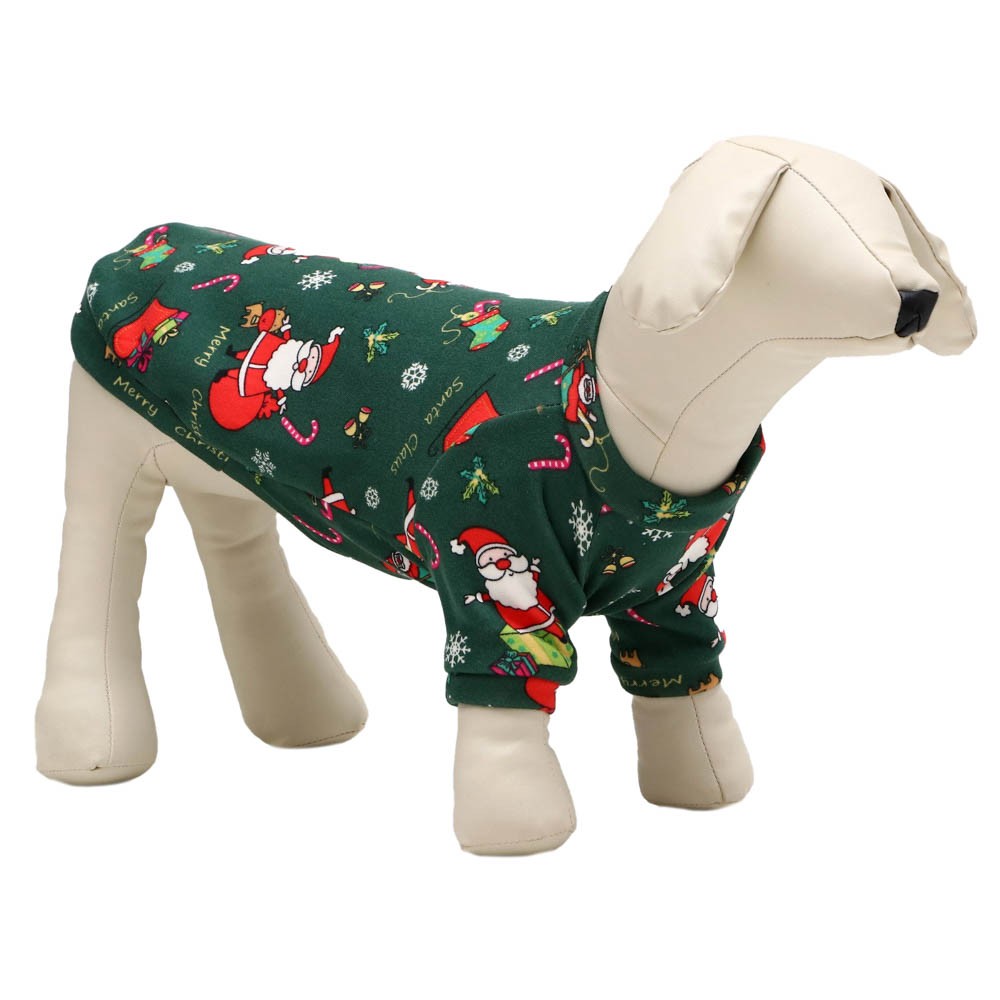 Кофта для собак SIMA LAND Пижон Подарки новогодняя размер S, зелёный (ДС 26, ОШ 22, ОГ 34см)
