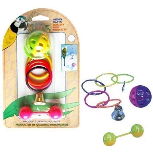 Игрушка для птиц PENN-PLAX ВА524 Набор: кольца, мяч, штанга