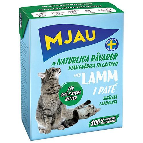 

Корм для кошек MJAU, мясной паштет с ягненком конс.