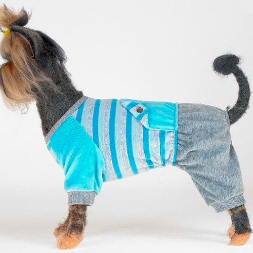 

Костюм спортивный для собак HAPPY PUPPY Параллель голубой размер 4, Параллель голубой размер 4