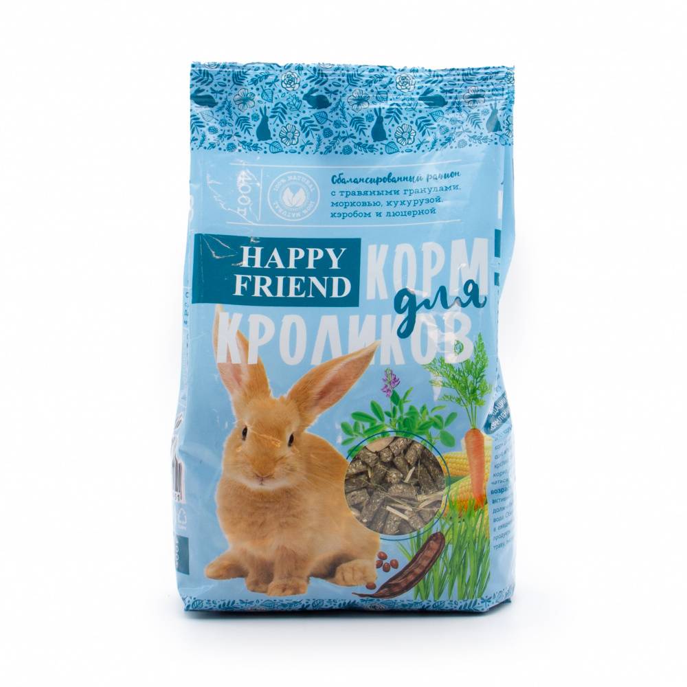 цена Корм для кроликов HAPPY FRIEND 400г