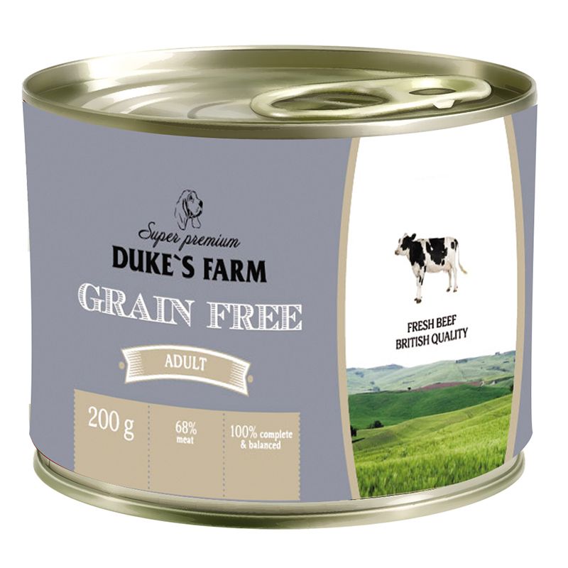 

Корм для собак DUKE'S FARM Grainfree Говядина, клюква, шпинат конс. 200г, Grainfree Говядина, клюква, шпинат конс. 200г