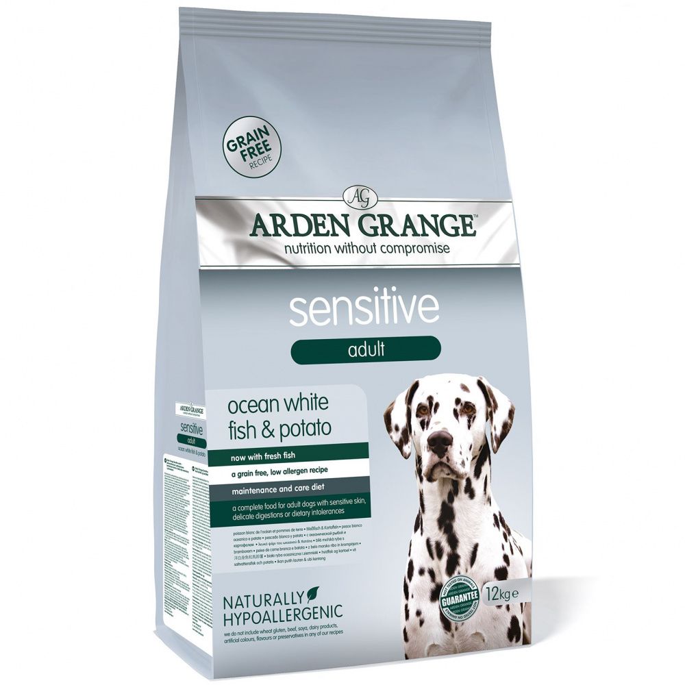 Корм для собак ARDEN GRANGE Sensitive с деликатным желудком и чувствительной кожей сух. 12кг