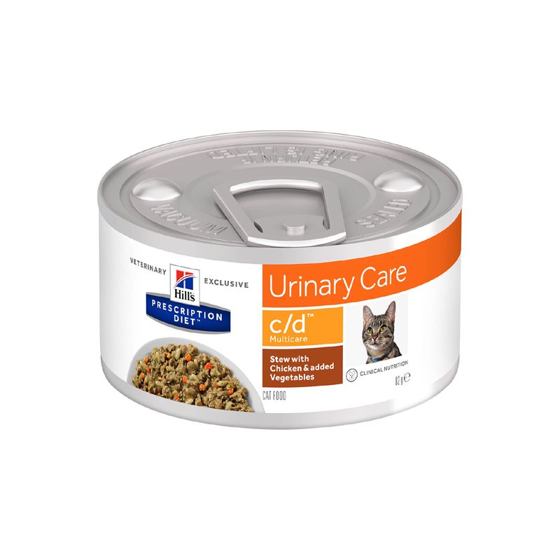 

Корм для кошек Hill's, Prescription Diet c/d Multicare, профилактика мкб, курица с добавлением овощей конс. 82 г
