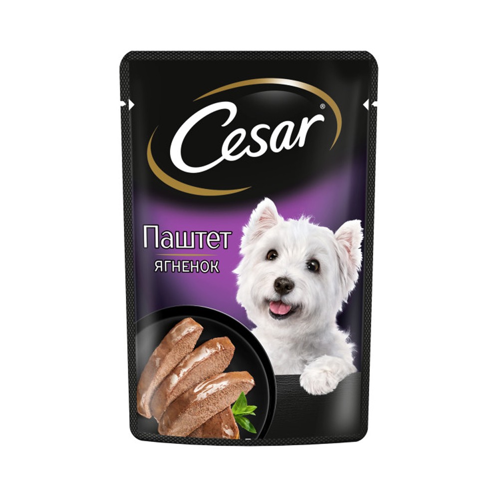 Корм для собак Cesar паштет с ягненком пауч 80г