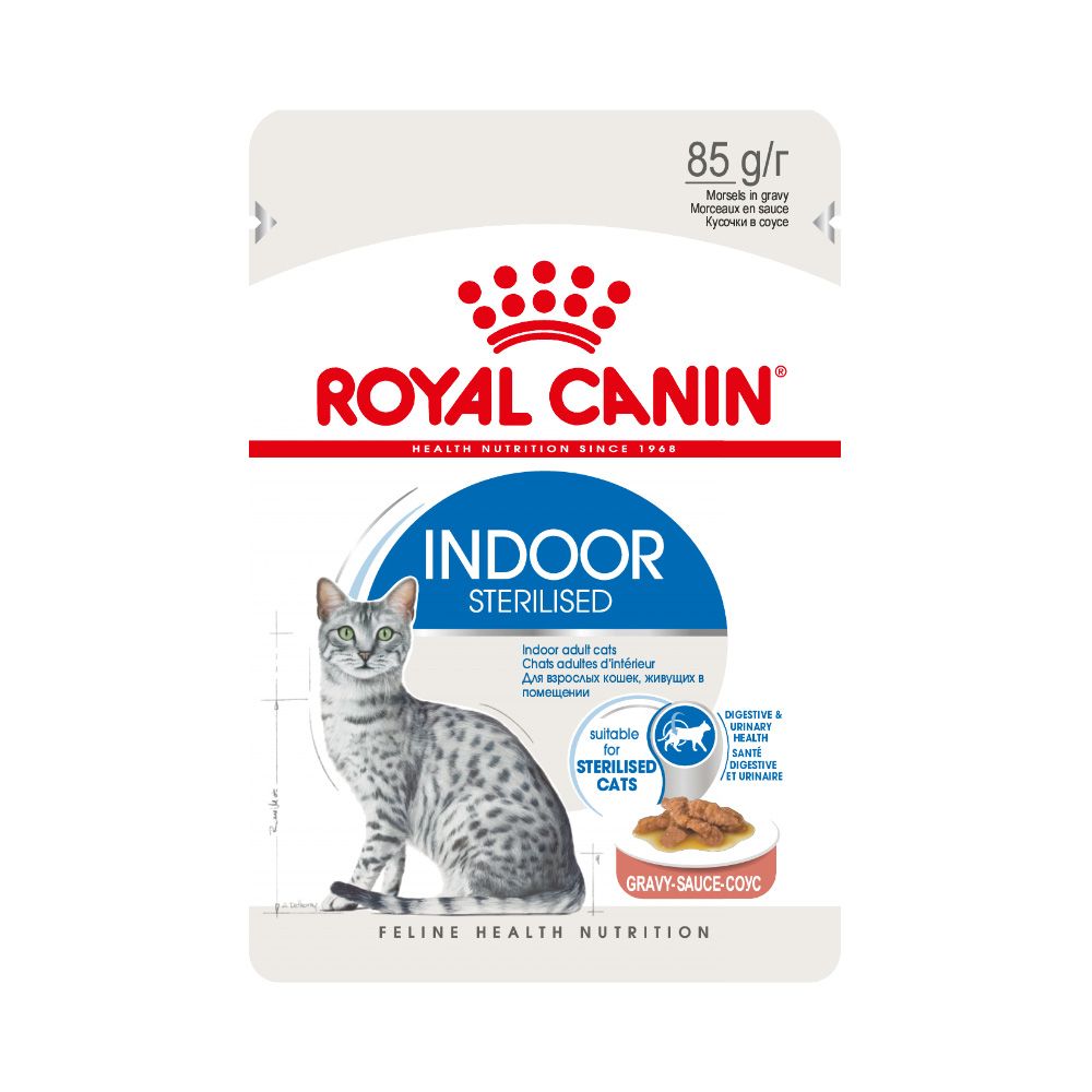 цена Корм для кошек ROYAL CANIN Indoor для домашних (соус) пауч 85г