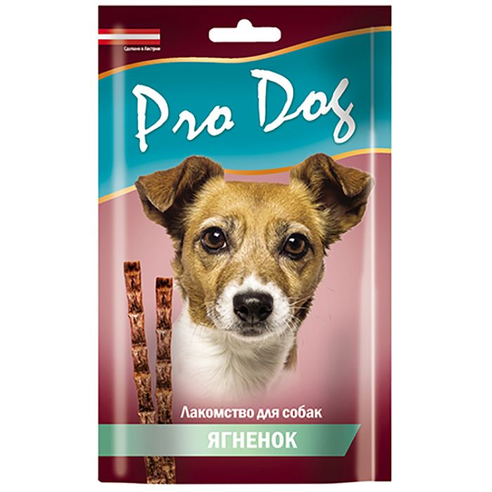 цена Лакомство для собак PRO DOG Лакомые палочки с ягненком (3штх15г) 45г