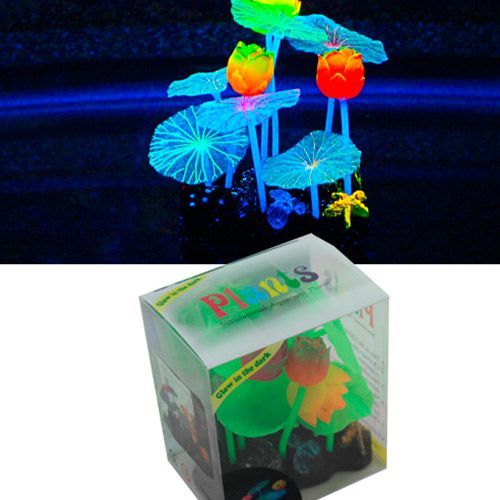

Декор для аквариумов JELLYFISH, Микс из растений силикон (листья, цветы лотоса 6 и 3шт), 9х7х11см