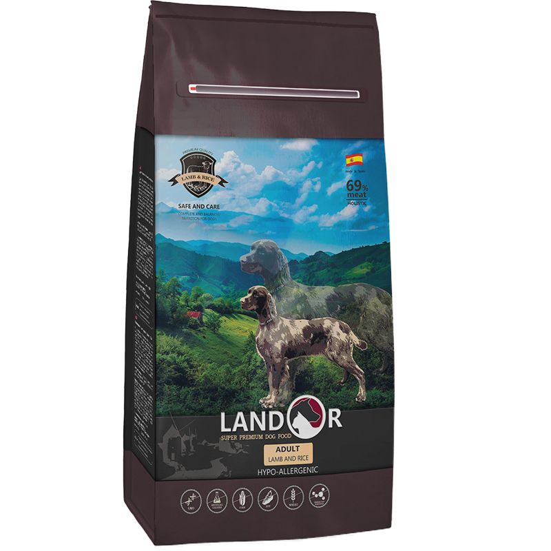 

Корм для собак LANDOR, ягненок с рисом сух. 15кг