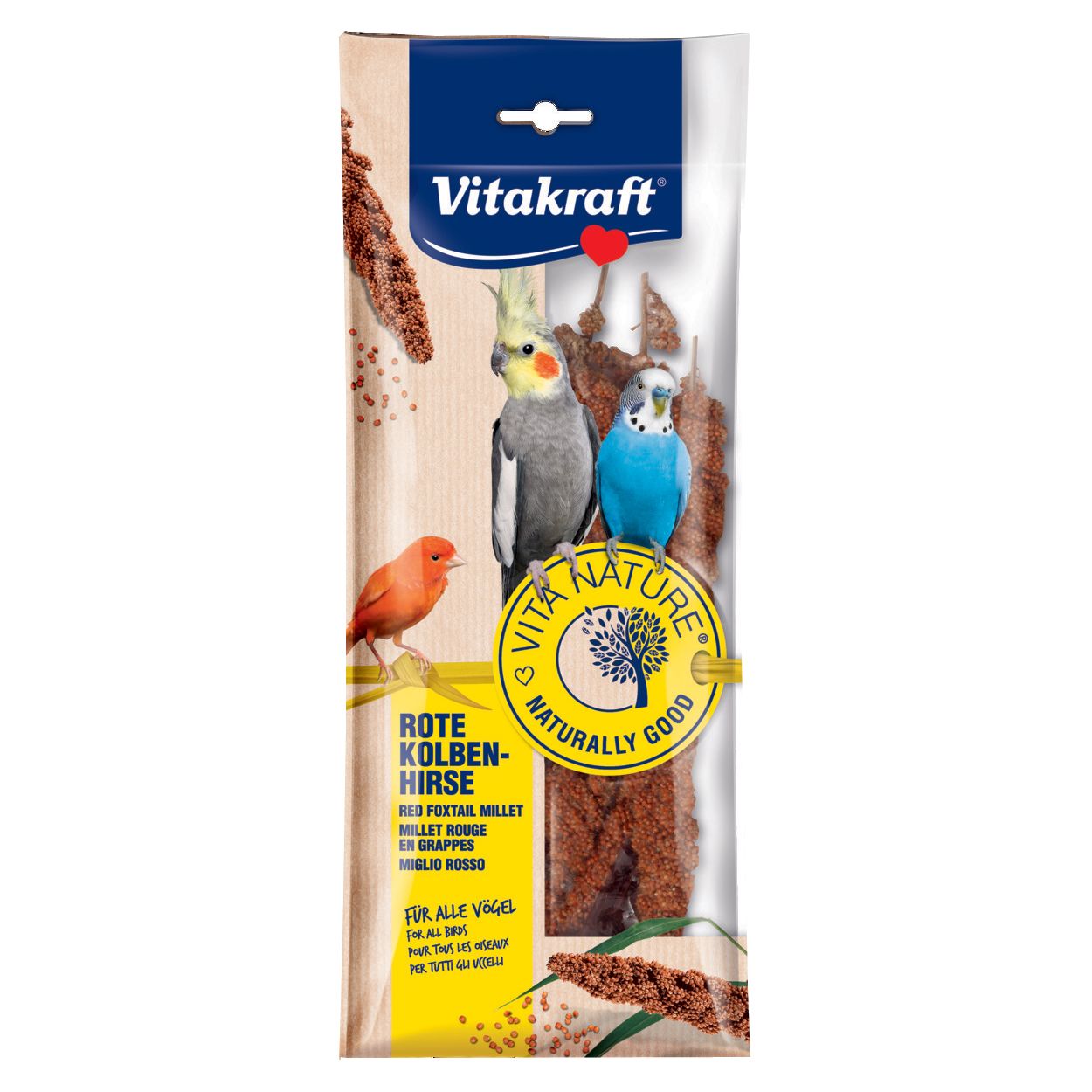 

Лакомство для птиц VITAKRAFT NATURE просо красное 80г, NATURE просо красное 80г