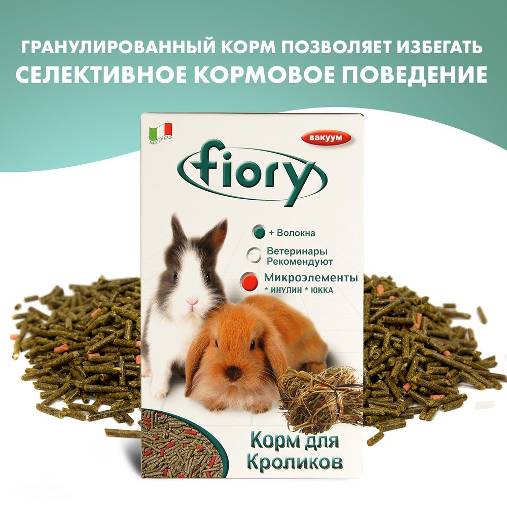 Корм для грызунов Fiory корм-гранулы для морских свинок и кроликов сух. 850г fiory корм гранулы для кроликов fiory breeders 800 г 8710 9 шт