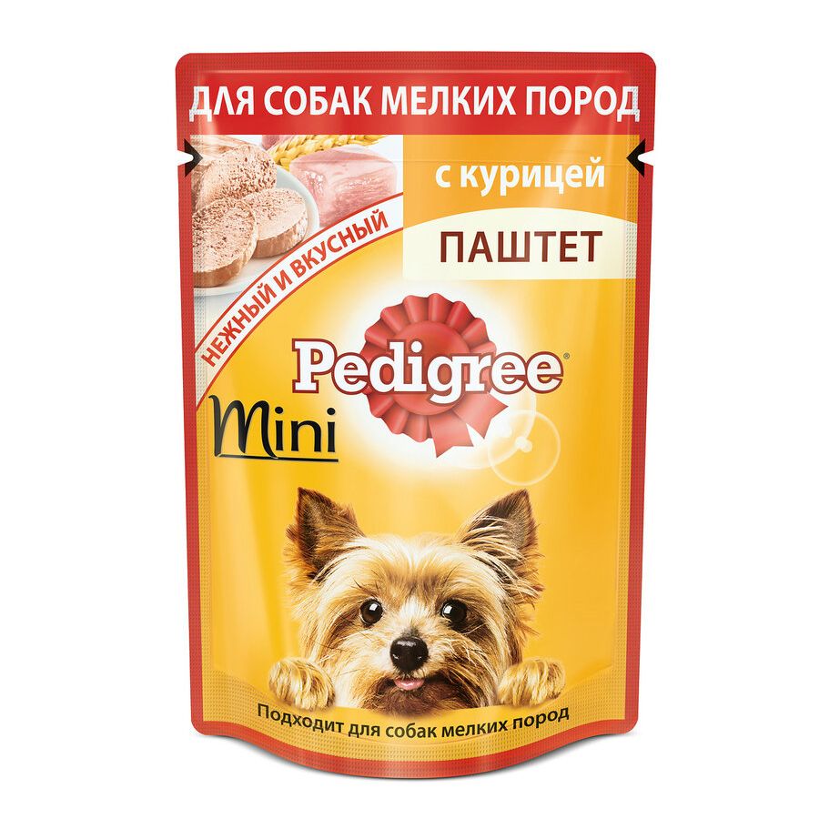 Корм для собак Pedigree для мелких пород паштет Курица конс. пауч 80г