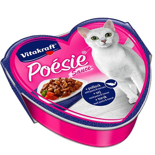 

Корм для кошек VITAKRAFT, Poesie сайда, паста, томаты в соусе конс. 85г
