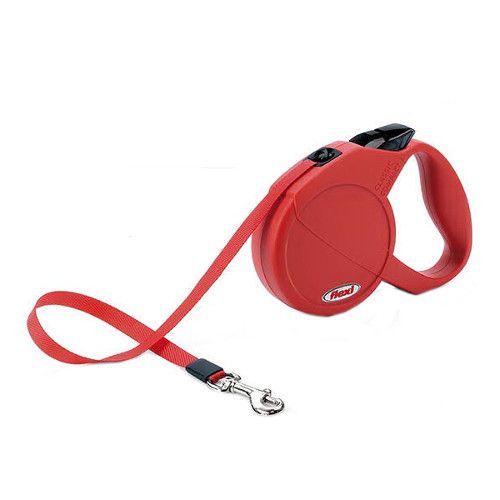 цена Рулетка для собак Flexi Classic Compact Mini (до 12кг) ремень 3м красная