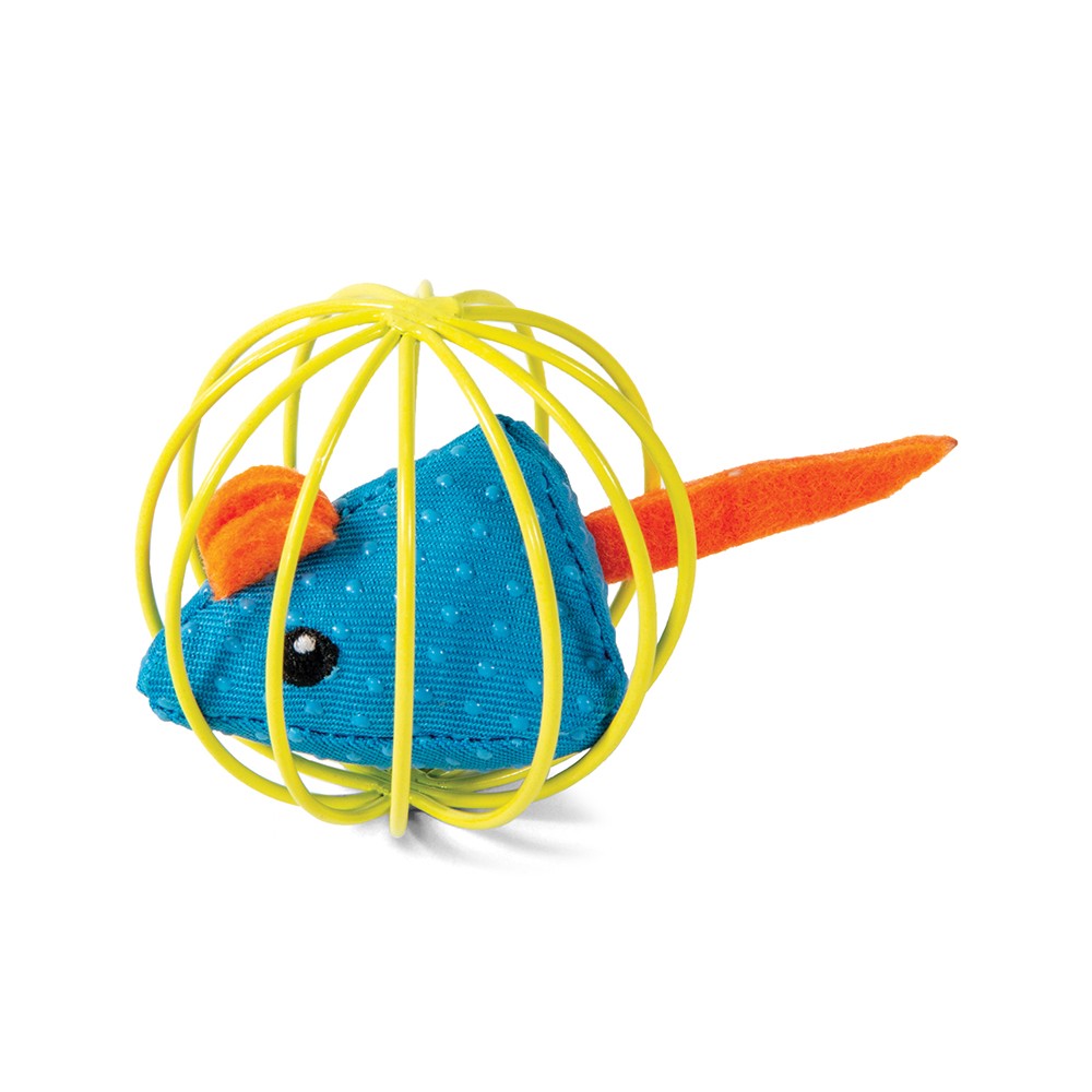Игрушка для кошек TRIOL Мышка в шаре, d63мм игрушка для кошек triol зайчик 22141031 голубой